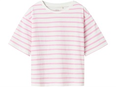 Name It t-shirt white with pink stripes